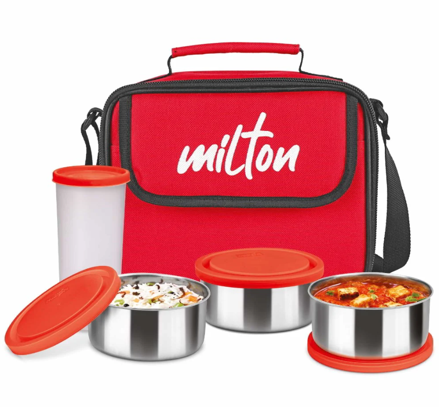 Steel Combi Lunch Box — 3 Containers and 1 Tumbler